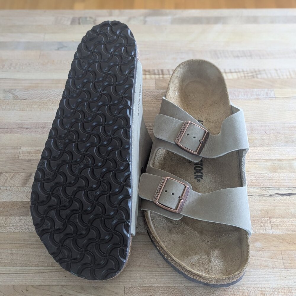 Birkenstock Unisex Arizona Casual Sandals Tobacco Oiled Leather 45 W14 M12 - Picture 2 of 3